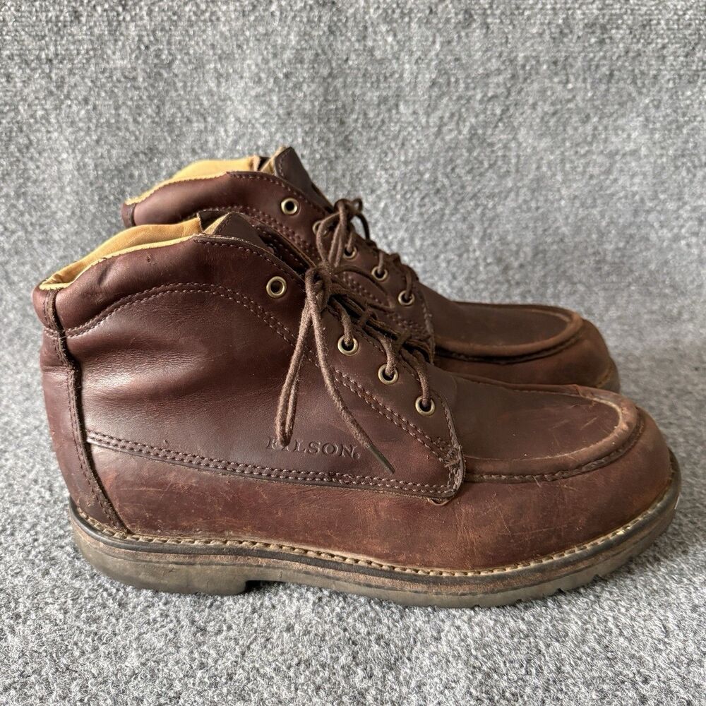Vintage Filson Men's Chukka Boots Brown Leather Lace Up Round Toe Size 11.5 D